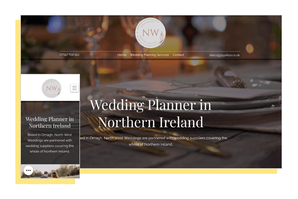Wedding planner business website