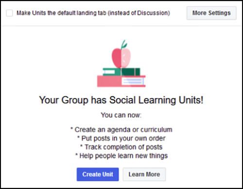 Your Facebook Group Has Social Learning Units