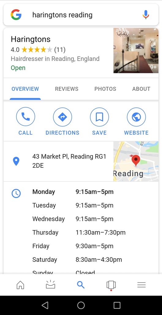 Google Knowledge Graph Displayed on Mobile Screenshot