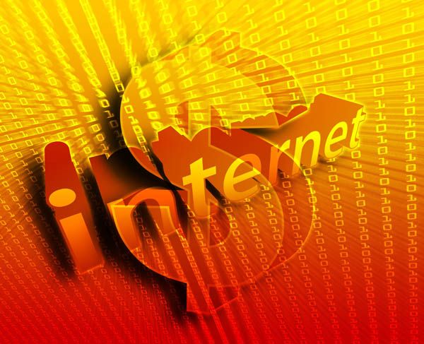 Internet background, with US Dollar currency illustration
